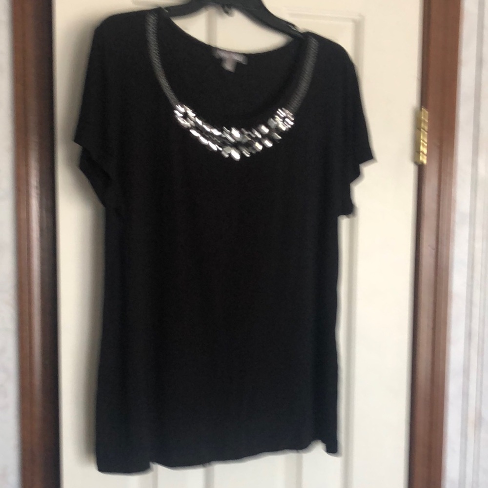 Black knit top